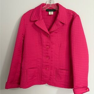 Womens Harve Benard Hot Pink Quilted Barn Jacket Size 12 Lightweight